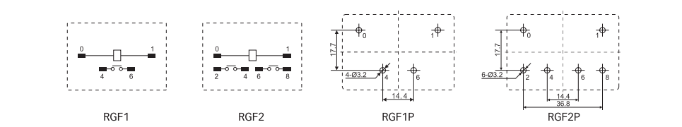 Схемы подключения силового реле RGF