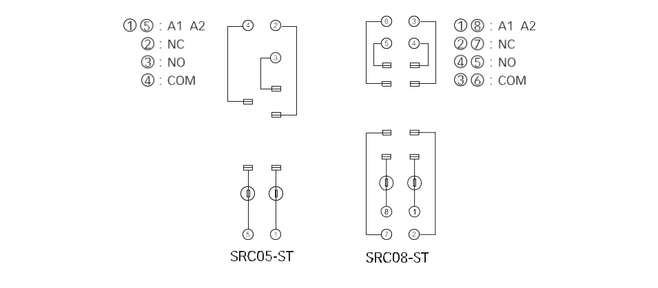 SRC05-ST SRC08-ST ​​СХЕМЫ СОЕДИНЕНИЙ